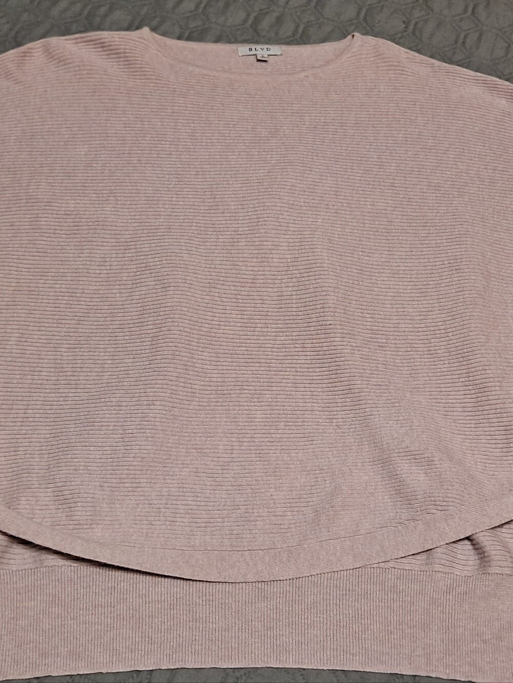 Lavender BLVD Dusty Lavender Ribbed Pullover Sweater Sz L